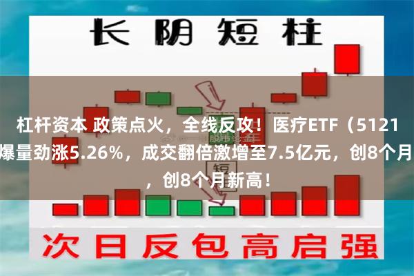 杠杆资本 政策点火，全线反攻！医疗ETF（512170）爆量劲涨5.26%，成交翻倍激增至7.5亿元，创8个月新高！