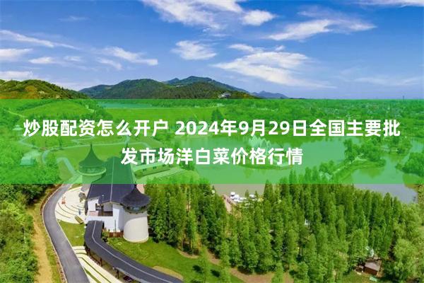 炒股配资怎么开户 2024年9月29日全国主要批发市场洋白菜价格行情