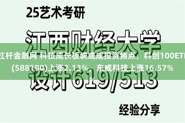 杠杆金融网 科技成长板块或成投资焦点，科创100ETF(588190)上涨2.13%，东威科技上涨16.57%