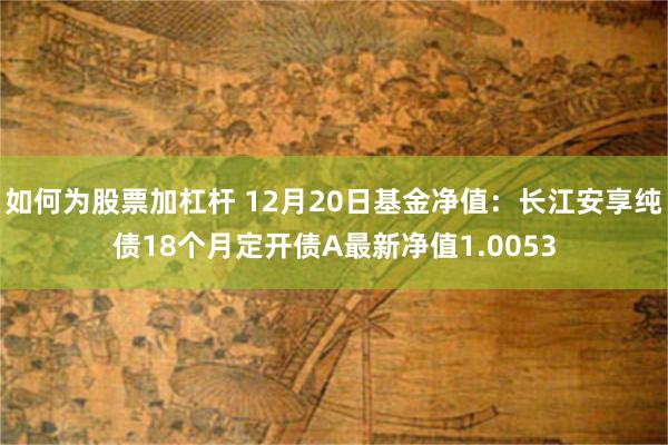 如何为股票加杠杆 12月20日基金净值：长江安享纯债18个月定开债A最新净值1.0053