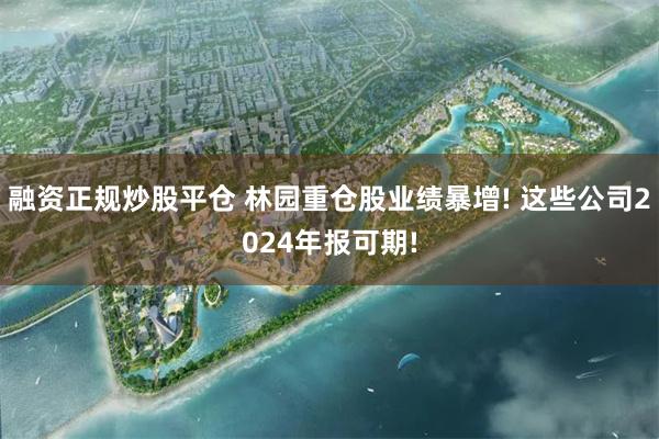 融资正规炒股平仓 林园重仓股业绩暴增! 这些公司2024年报可期!