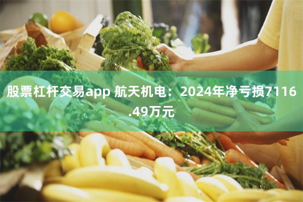 股票杠杆交易app 航天机电：2024年净亏损7116.49万元